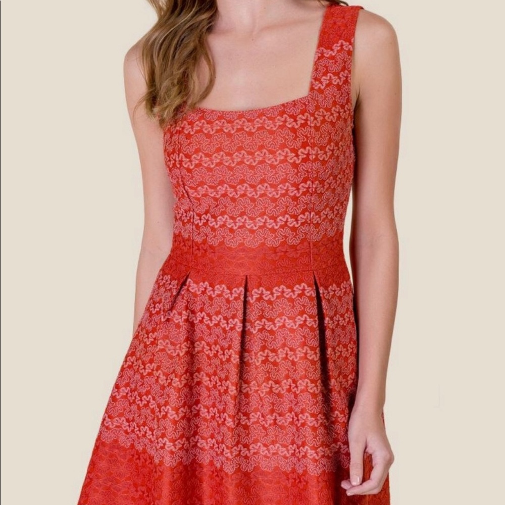 Alya Pleated Embroidered Dress Size XXS